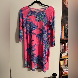 Lilly Pulitzer Pink and Blue Raglan Sleeve Sundress
